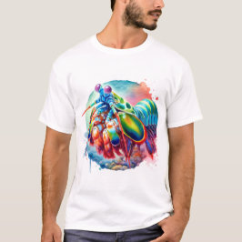 Peacock Mantis Shrimp REF253 - Watercolor T-Shirt