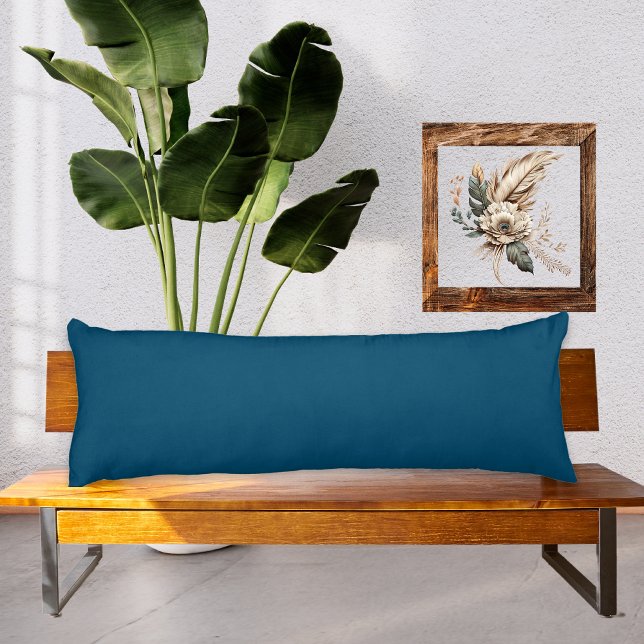 Peacock Medium Blau massives Farbkissen Seitenschläferkissen (Von Creator hochgeladen)