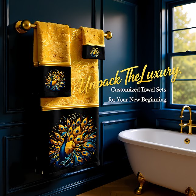 Peacock montrant le Plumage bleu et jaune (Créateur téléchargé)