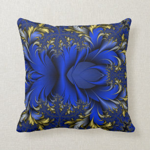 Peacock Ore 7 - Royal Blues/Golds/Silver Kissen