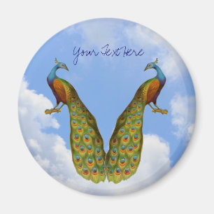 Peacock Pair Animal Magnet