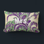 Peacock Paisley Lila und Green Choose Colors Lendenkissen<br><div class="desc">Lila und grüne Vintage Pfauen Paisley Wedding Vintag Paisley Rustic Luxe Wedding Collection</div>