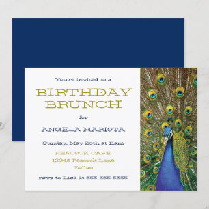 Peacock Party Birthday Brunch Einladung