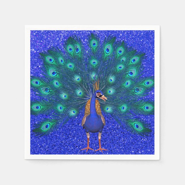Peacock Party Napkins Serviette (Vorderseite)