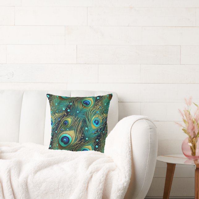 Peacock Passion Throw Kissen (Liege)