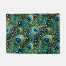 Peacock Passion Throw Kissen Fußmatte