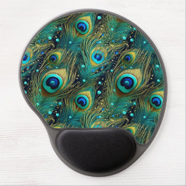 Peacock Passion Throw Kissen Gel Mousepad