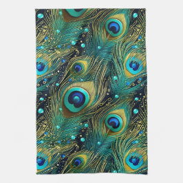 Peacock Passion Throw Kissen Geschirrtuch