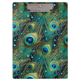 Peacock Passion Throw Kissen Klemmbrett