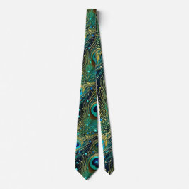 Peacock Passion Throw Kissen Krawatte