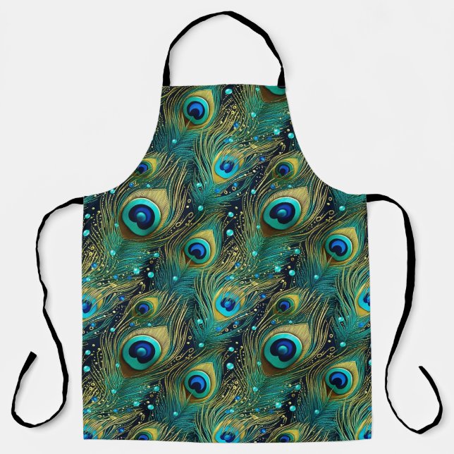 Peacock Passion Throw Kissen Schürze (Vorderseite)