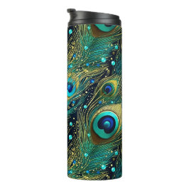 Peacock Passion Throw Kissen Thermosbecher