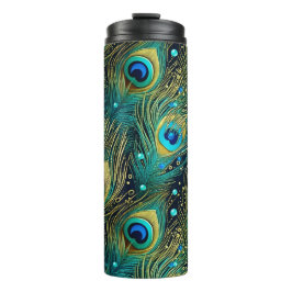 Peacock Passion Throw Kissen Thermosbecher