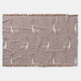 peacock pattern decke