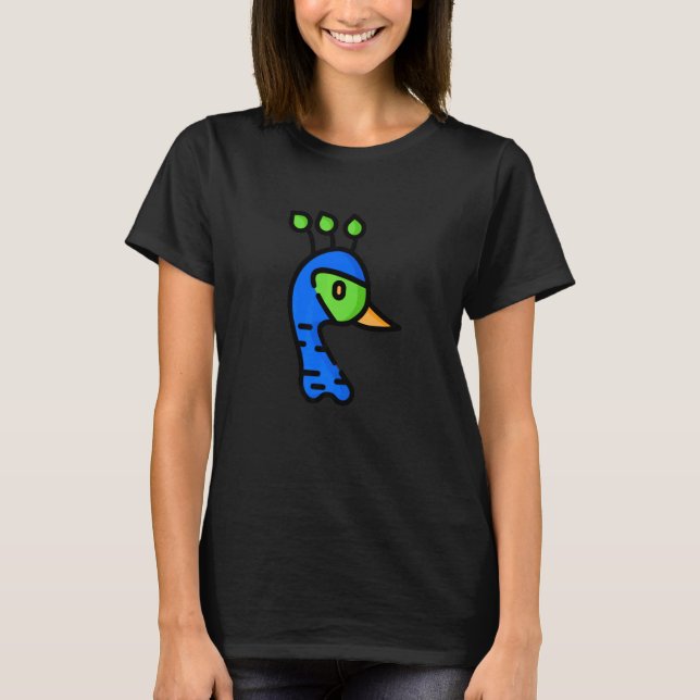 Peacock Peafowl Peahen Print Feathers Bird   3 T-Shirt (Vorderseite)