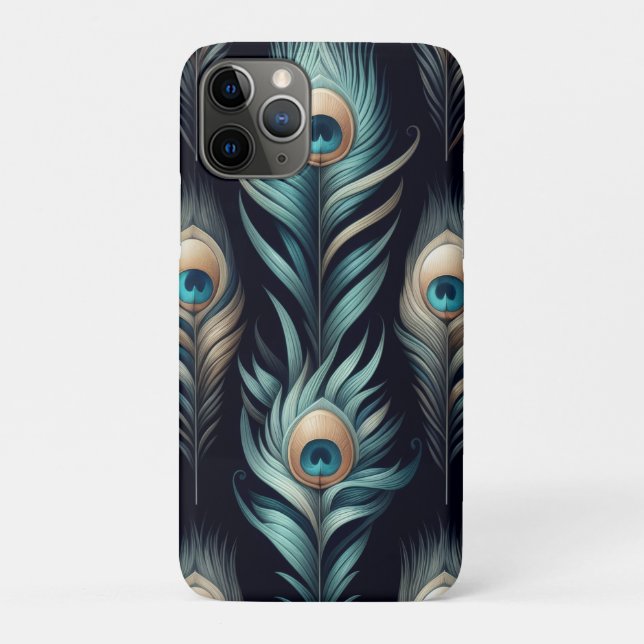 Peacock Plumes Case-Mate iPhone Hülle (Rückseite)