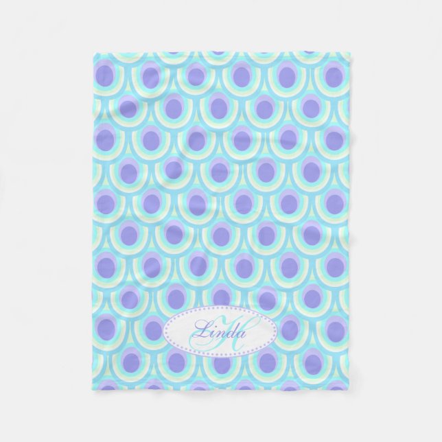 Peacock plumes ovale motif violet nommé couverture (Devant)