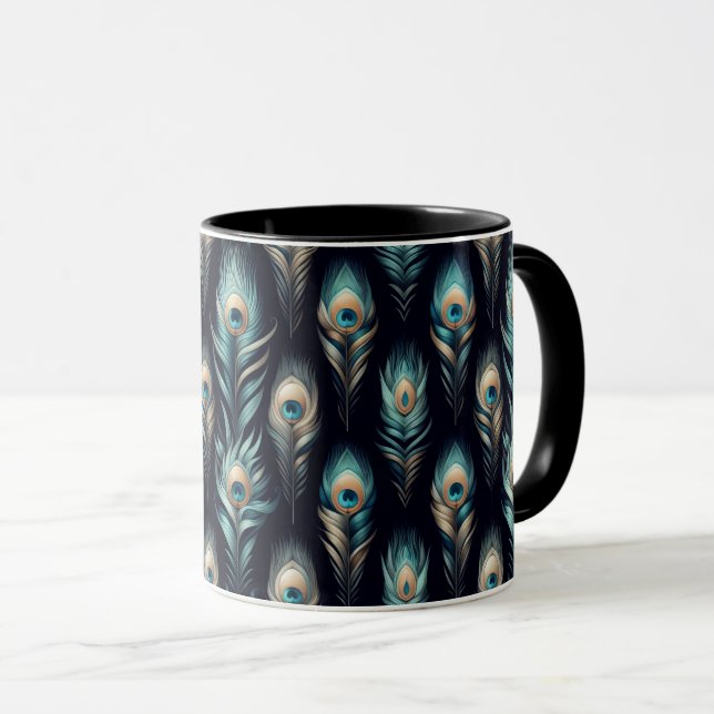 Peacock Plumes Tasse (VorderseiteRechts)
