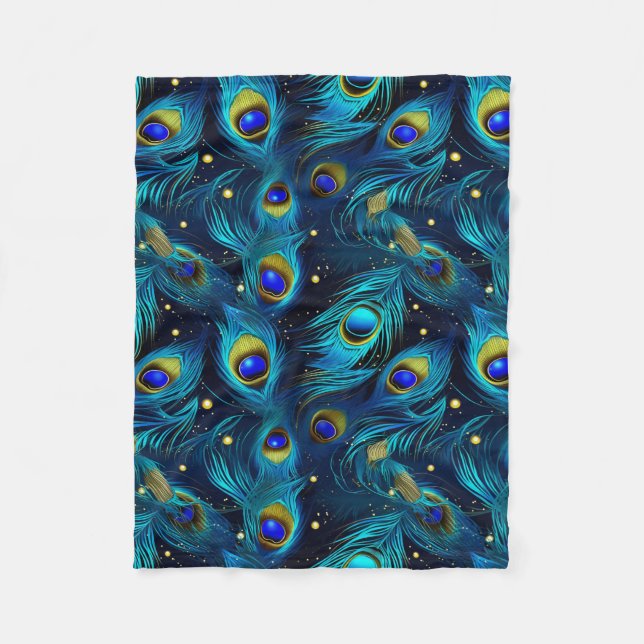 Peacock Pride Fleecedecke (Vorderseite)