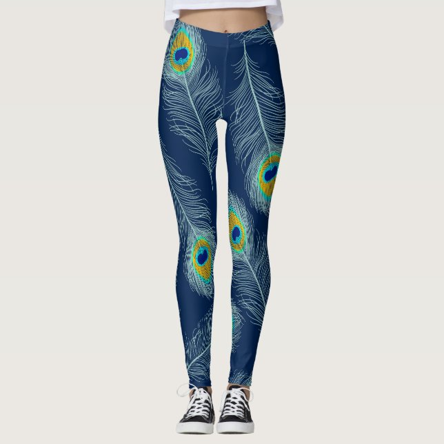 Peacock Print-Leggings Leggings (Vorderseite)