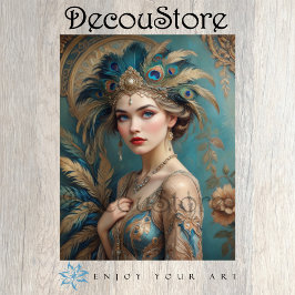 Peacock Queen Decoupage Seidenpapier