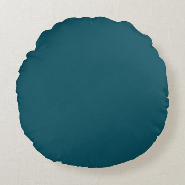 Peacock Round-Throw-Kissen Rundes Kissen (Vorderseite)