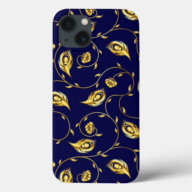 Peacock Sari Pattern Case-Mate iPhone Hülle (Rückseite)