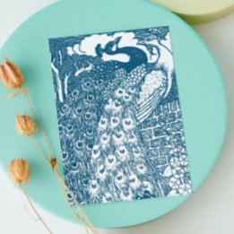 Peacock Save the Date Ankündigungspostkarte