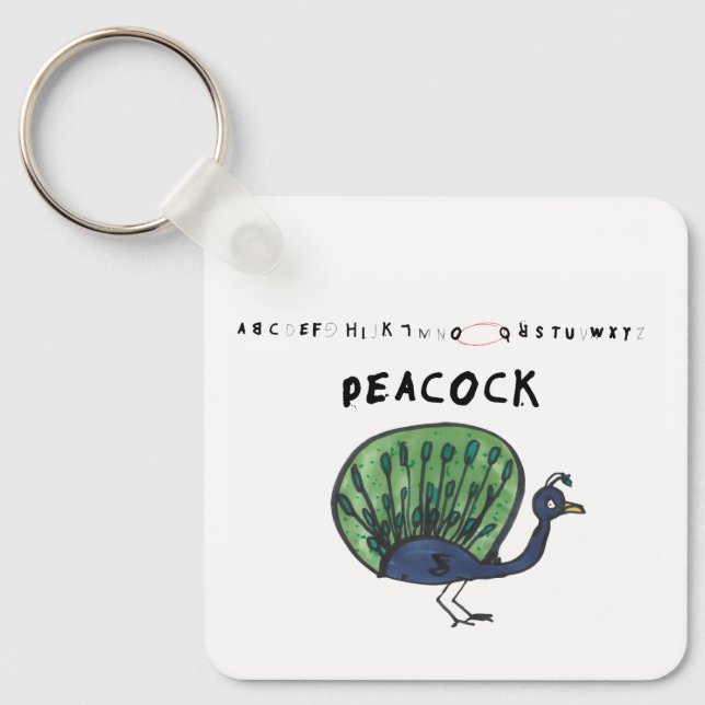 Peacock-Schlüsselanhänger Schlüsselanhänger (Vorderseite)
