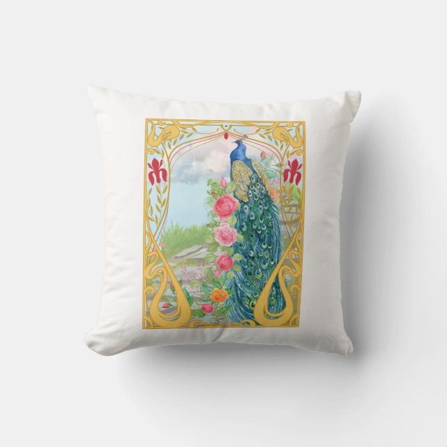 Peacock schönes Designkissen Kissen (Vorderseite)