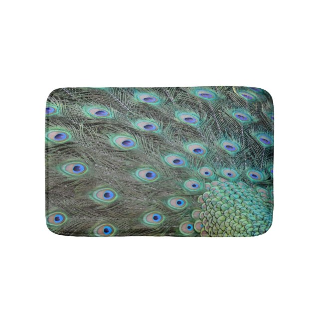 Peacock Schwanz Feathers Badematte (Vorderseite)