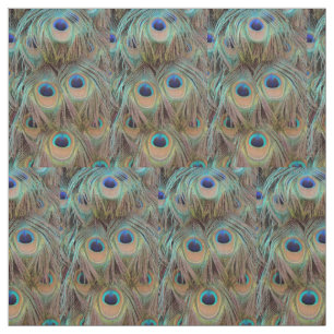 Peacock Schwanz Feathers Fabric Stoff