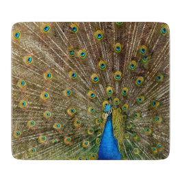 Peacock Schwanz Feathers Schneidebrett