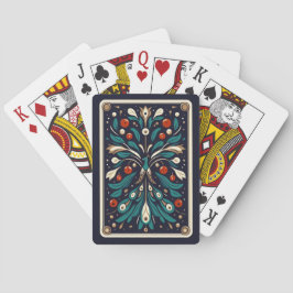 Peacock Schwanz Mistletoe Pattern Spielkarten