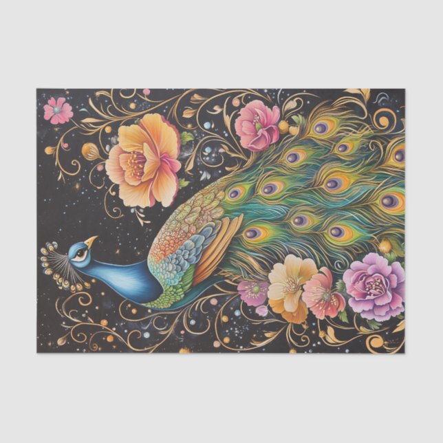 Peacock Seidenpapier (Vorderseite)