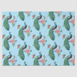 Peacock Serie Design 4 blaues Tissue Paper Seidenpapier