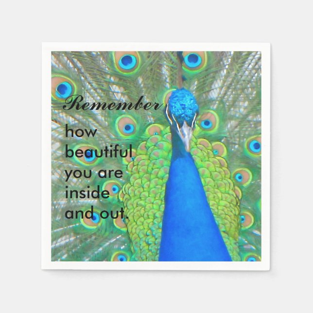 Peacock Serviette (Vorderseite)