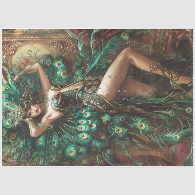 Peacock Showgirl Seidenpapier (Vorderseite)