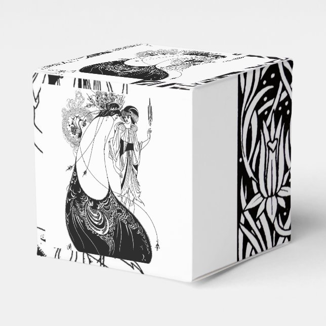 Peacock Skirt Beardsley Art Nouveau Geschenkschachtel (Vorderseite)