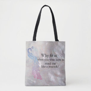 Peacock Slogan-Tasche Tasche