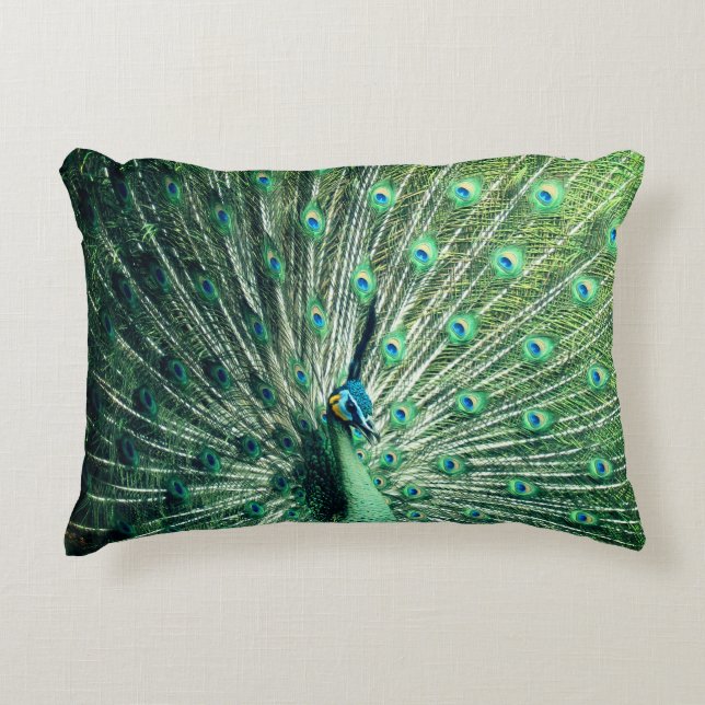 Peacock Strut Dekokissen (Vorderseite)