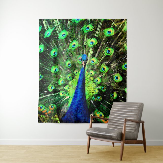 Peacock Strut Wandteppich (Beispiel)