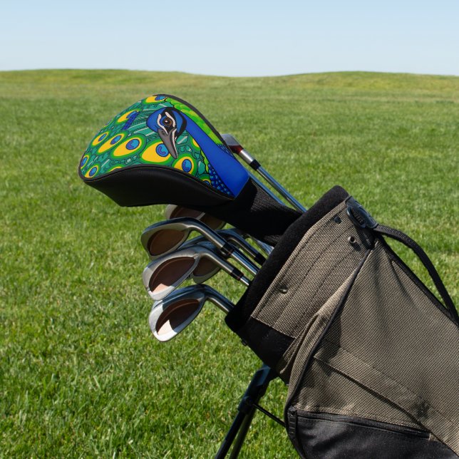 Peacock Themed Golf Driver Cover Golf Headcover (In SItu)