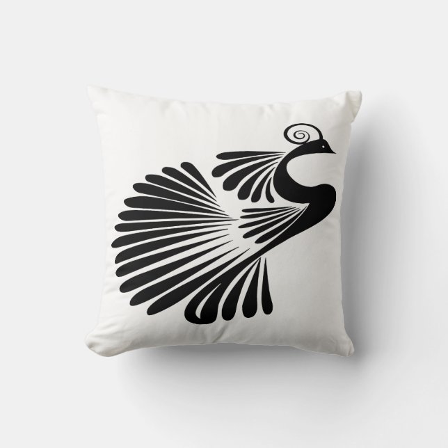 Peacock Throw Pillow Kissen (Vorderseite)