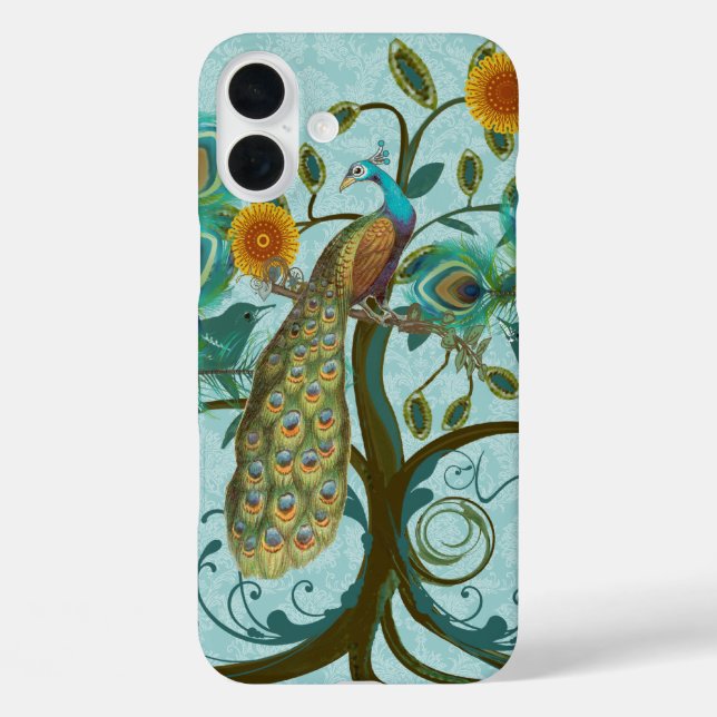 Peacock Tree Birdcage Damask iTouch Case (Rückseite)