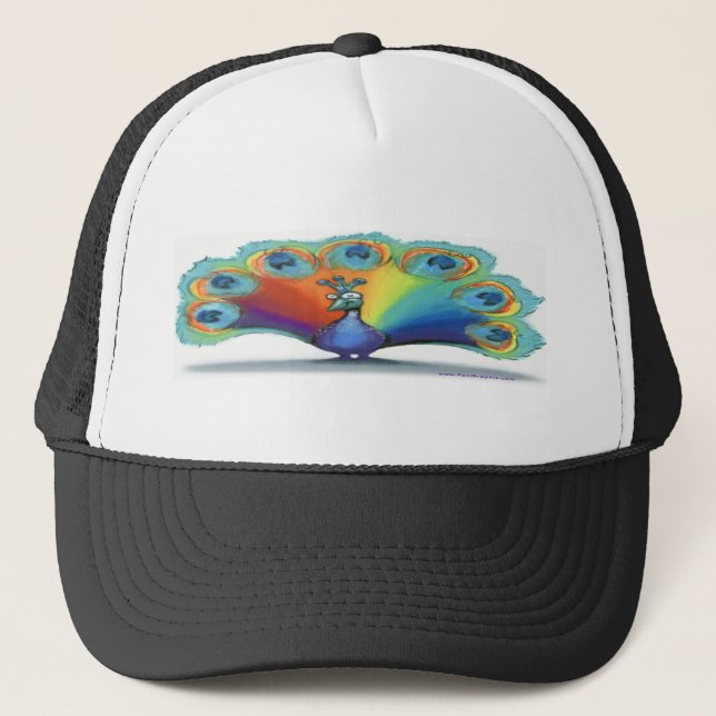 Peacock Truckerkappe (Vorderseite)