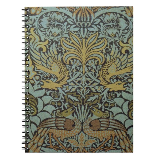 Peacock und Dragon (von William Morris) Notizblock (Vorderseite)