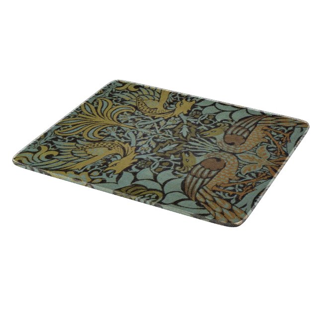 Peacock und Dragon (von William Morris) Schneidebrett (Ecke)