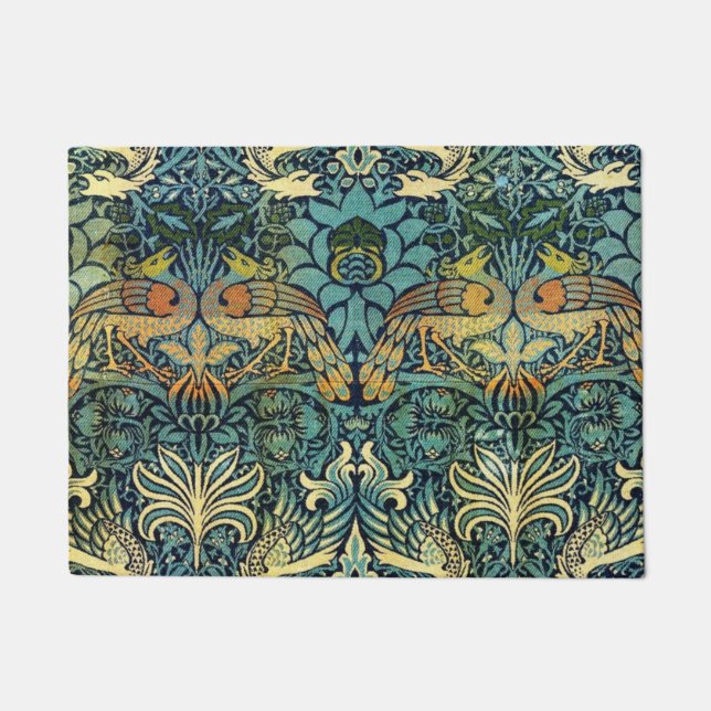 Peacock und Dragon William Morris Fußmatte (Vorderseite)