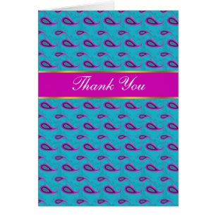 Peacock und Magenta Paisley Pattern